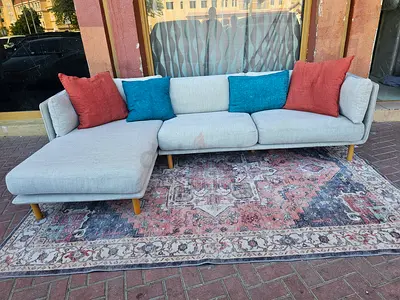 Cratebarrel wells sectional sofa