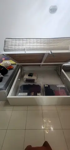 Ikea Hydraulic King size bed with mattress available in perfect condition