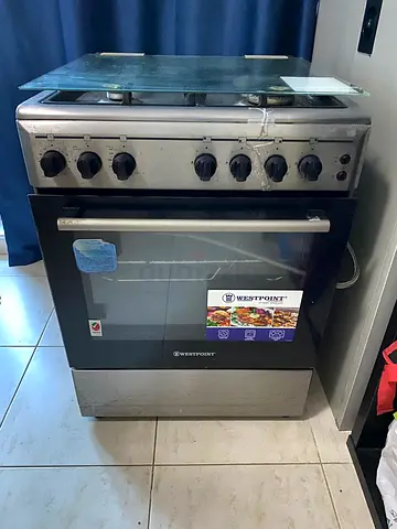 Used 4-Burner Gas Cooker with Oven - Stainless Steel