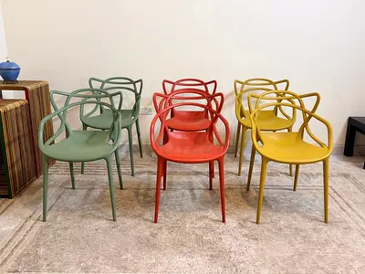 🌈 Authentic ( Kartell ) Masters Chairs – Set of 6 | Philippe Starck Design | Iconic Statement Piece