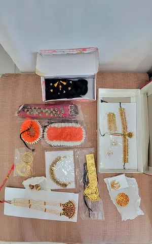 Bharat Natyam womens jewelry lot — necklaces, earrings, bracelets, chains