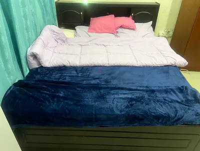 Bed, Mattress, and dressing table and stool