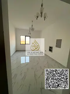 One bedroom, living room, balcony, two bathrooms, and kitchen