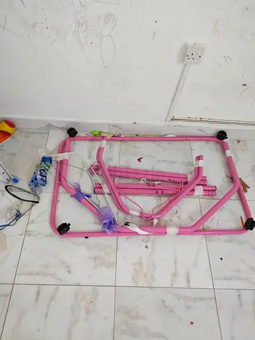 Foldable Pink Baby Walker Frame (Used)
