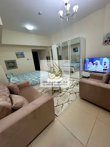 Furnished Studio for Rent in Yasmeen Tower 📍 Opposite Ajman City Centre ✨ Bills Included & Parking