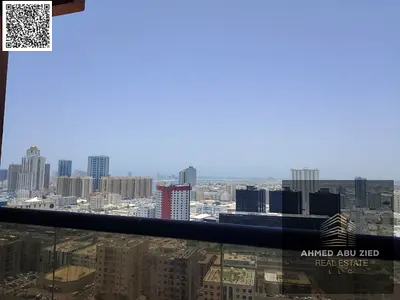 استوديو مفروش للإيجار السنوي في النعيمية تاور C عجمان | بلكونة وتكييف مركزي ومطبخ شبه منفصل بـ 24,000 | 4 دفعات سهل الوصول لدبي والشارقه