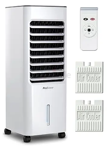 Pro Breeze 4-in-1 Air Cooler with 5 Litre Capacity, Remote Control, 3 Fan Speed, and LED Display. Po