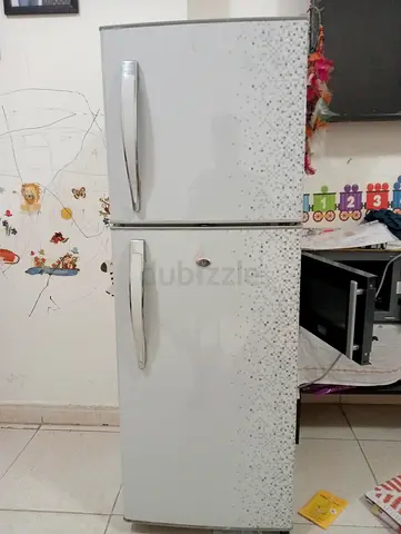 White Double-Door Refrigerator - Good Working Condition