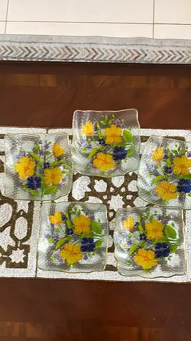 Hand painted Glass.dessert bowls