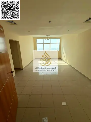 Two bedrooms, a living room, three bathrooms, large area, in Al Jurf 2, near Ajman Court