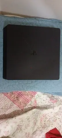 PlayStation 4 Slim console - good working condition side cover missing, one controller