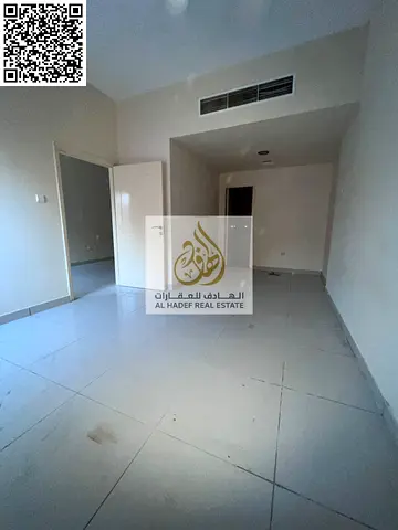 One bedroom and living room, 2 bathrooms with closets and free swimming pool, no balcony, in Al Nuaimiya 1