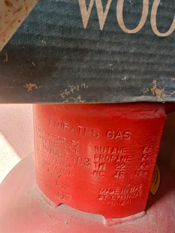 Used Portable Gas Cylinder (Red) - Good Condition