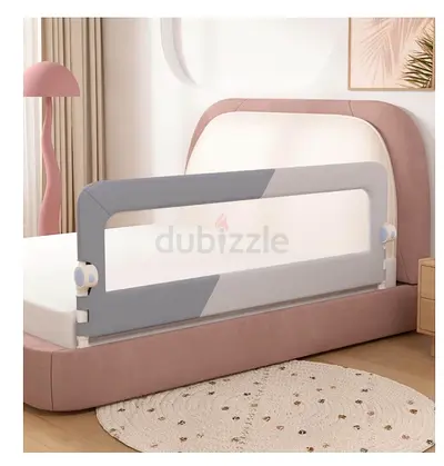 Brand new gray bed safety rail — full-length (2M) , easy-install