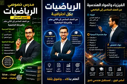مدرس خصوصي رياضيات وفيزياء وهندسة | Math, Physics  Engineering Tutor | للمدرسة والجامعة