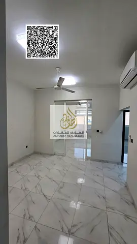 One-bedroom apartment with living room, majlis, gym, swimming pool, and garden. Second tenant. Annual rent.
