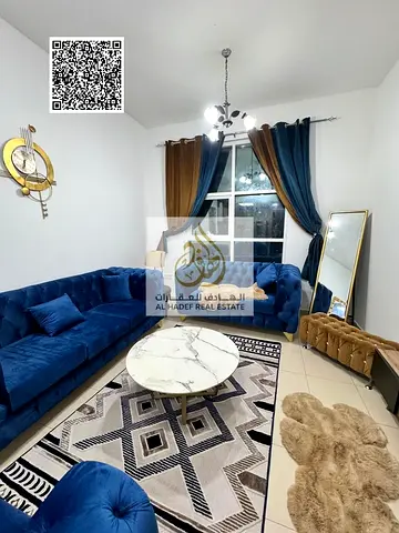 One-bedroom apartment with a living room for annual rent in City Towers