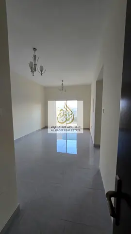Annual rent in Ajman, Al Rawda 1 area, behind Al Hamidiya Police Station. New building, first occupancy. One bedroom and living room with balcony, ope