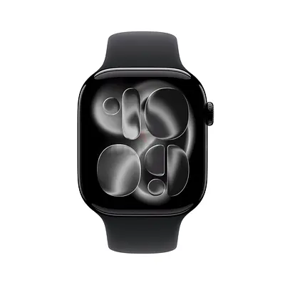 Apple Watch Series 11 GPS 42mm Jet Black Aluminium with Black Sport Band S/M