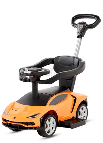 Kids Ride-On Push Car with Parental Handle — Convertible Lamborghini-Style
