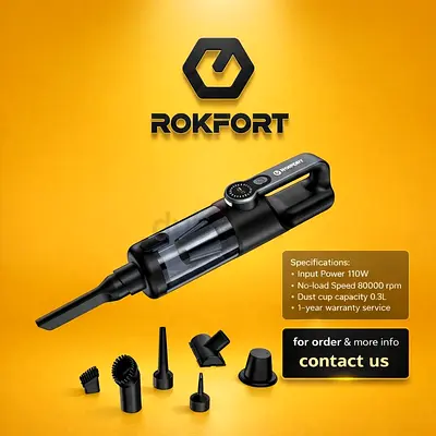 Rokfort Cordless Handheld Vacuum Cleaner with Multiple Attachments - Like New