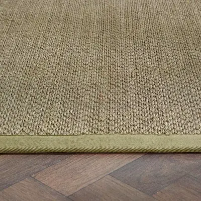 Beige Natural Fiber Jute/Sisal Rug - Good Condition