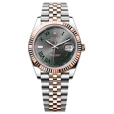 Rolex Datejust Two-Tone Jubilee Bracelet Mens Watch - Grey Dial