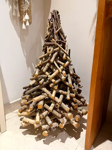 Wooden christmas tree from Garden centre