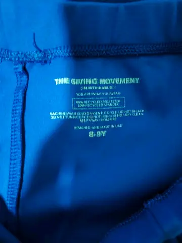 The giving movement blue outfit age 8/9 for girls