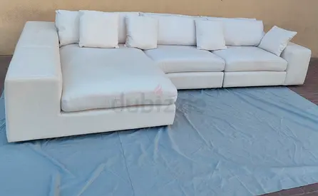 Perfect condition eichholtz brand white color lshape sofa