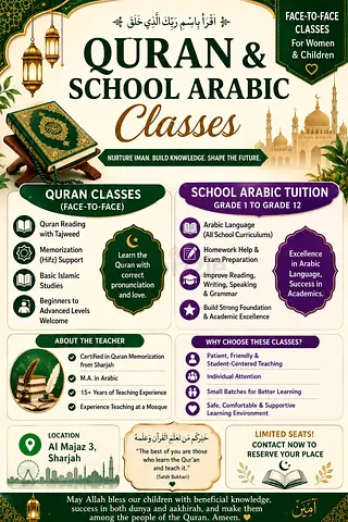 QURAN AND SCHOOL ARABIC CLASSES