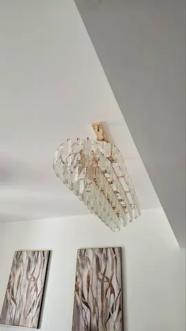 Rectangular Crystal Ceiling Chandelier - Modern Glass Pendant