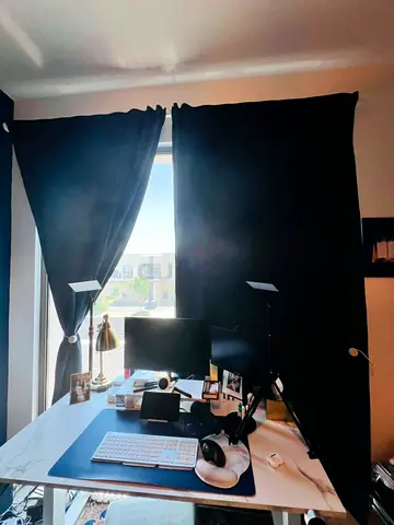 IKEA Navy Blue Blackout Curtains