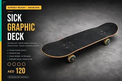 🛹 Monster Graphic Skateboard – Ready to Ride