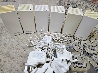 Set of 6 Linksys Mesh Wi-Fi Units (Velop) with Power Adapters