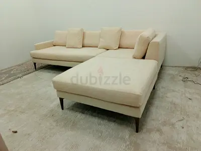 Very comfortable west elm andes beige color lshape sofa