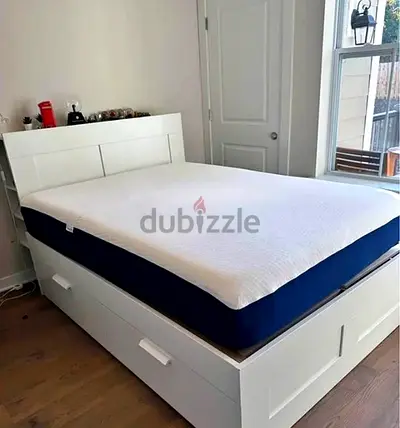 Ikea Queen size bed with mattress available in perfect condition