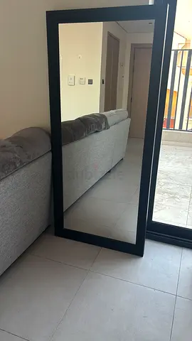 IKEA Large Full-Length Black Framed Floor Mirror