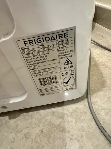 Frigidaire portable dehumidifier