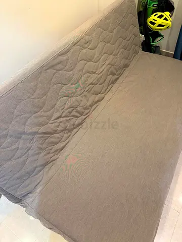 Convertible full size sofa bed / futon in beige - Almost new