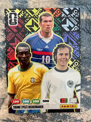 Panini adrenaline pele zidane and beckenbauer rare card World Cup 2026