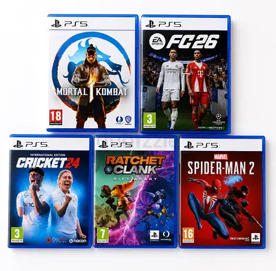 Bundle of 5 PS5 Games — Mortal Kombat, FC 26, Cricket 24, Ratchet  Clank, Spider-Man 2