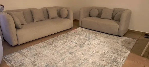 Modern 3-Seater and 2-Seater Sofa Set without Area Rug