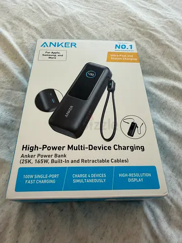 Anker 256Wh High-Power Multi-Device Charging Power Bank (with Built-in Cable)