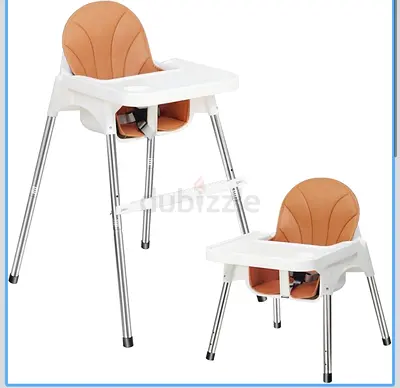 Convertible Baby High Chair - 2-in-1 Adjustable Feeding Chair