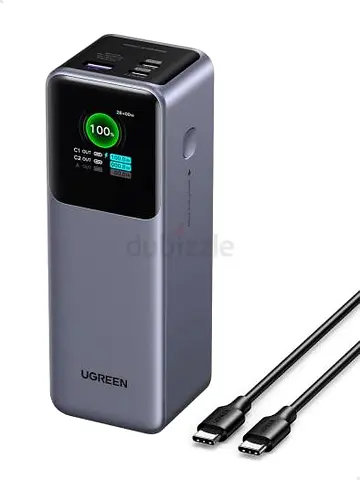 UGREEN Nexode 25000mAh 200W Power Bank, Fast Charging, 140W for Laptop, 3 Port USB C, TFT Display, T