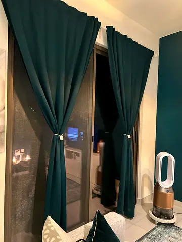 IKEA Dark Green Blackout Curtains