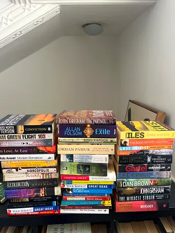 Used hardcover and paperback fiction collection - mixed authors 40 books