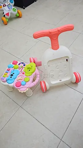 Kids 2-in-1 Push Ride-On Walker with Activity Panel