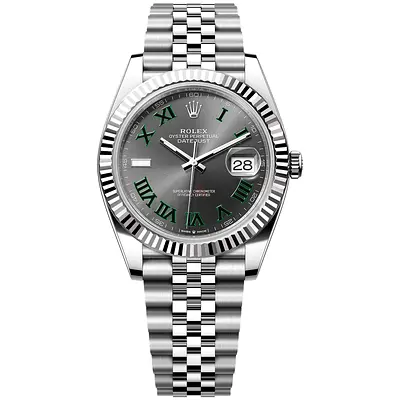 Rolex Oyster Perpetual Datejust Stainless Steel Jubilee Bracelet - Grey Dial